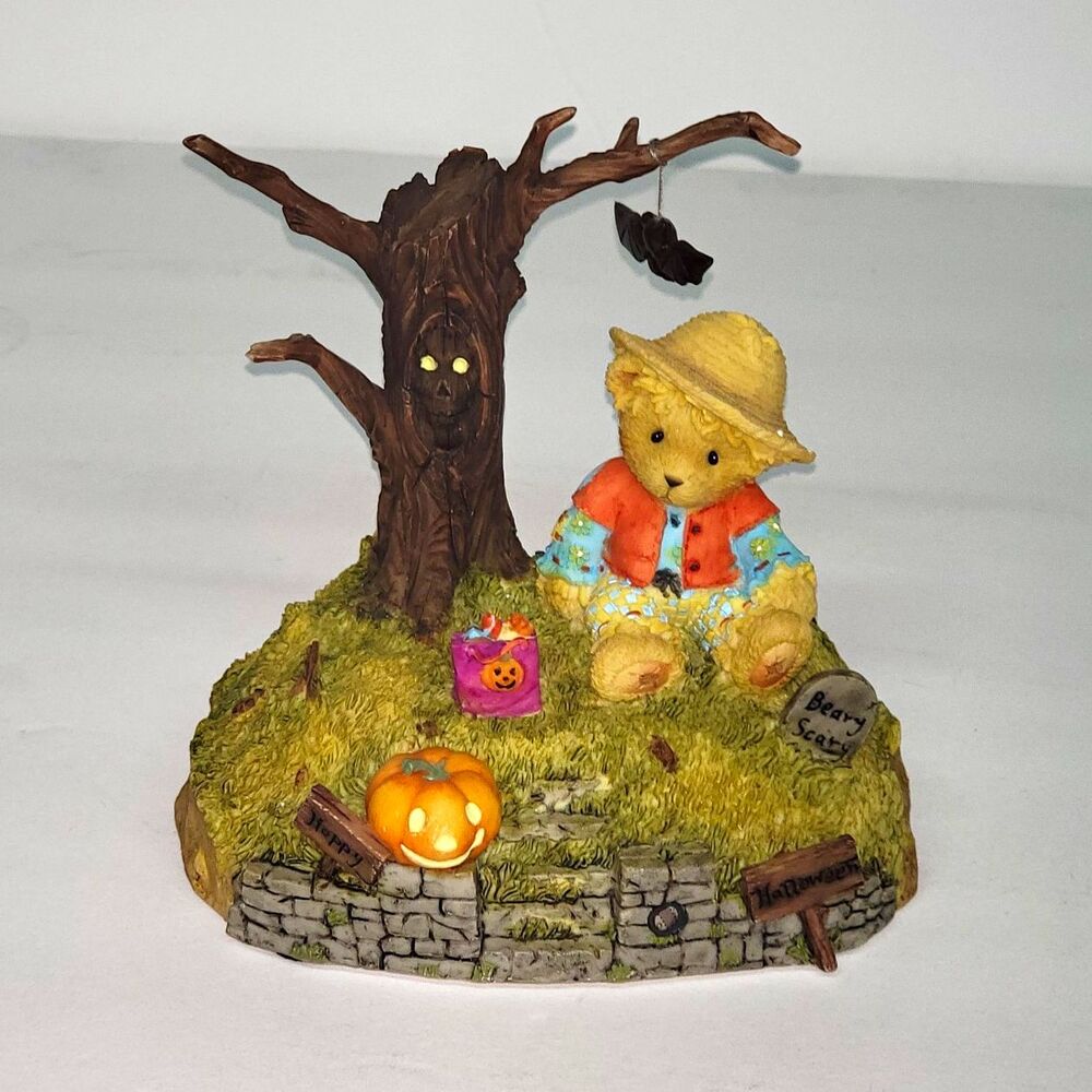 Cherished Teddies Halloween A Boo-tiful Thing 119912 Avon Spooky Sound Figurine